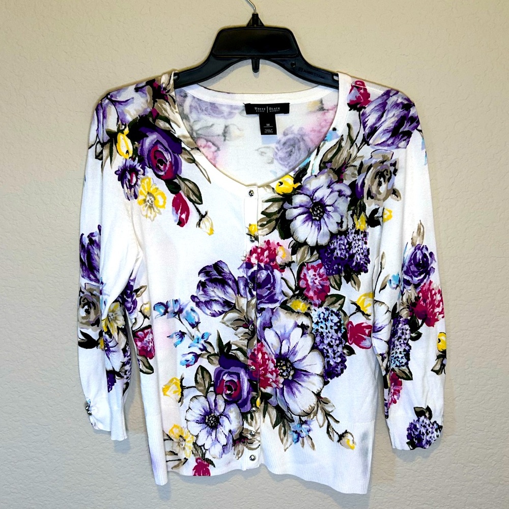 White House Black Market Flora cardigan
